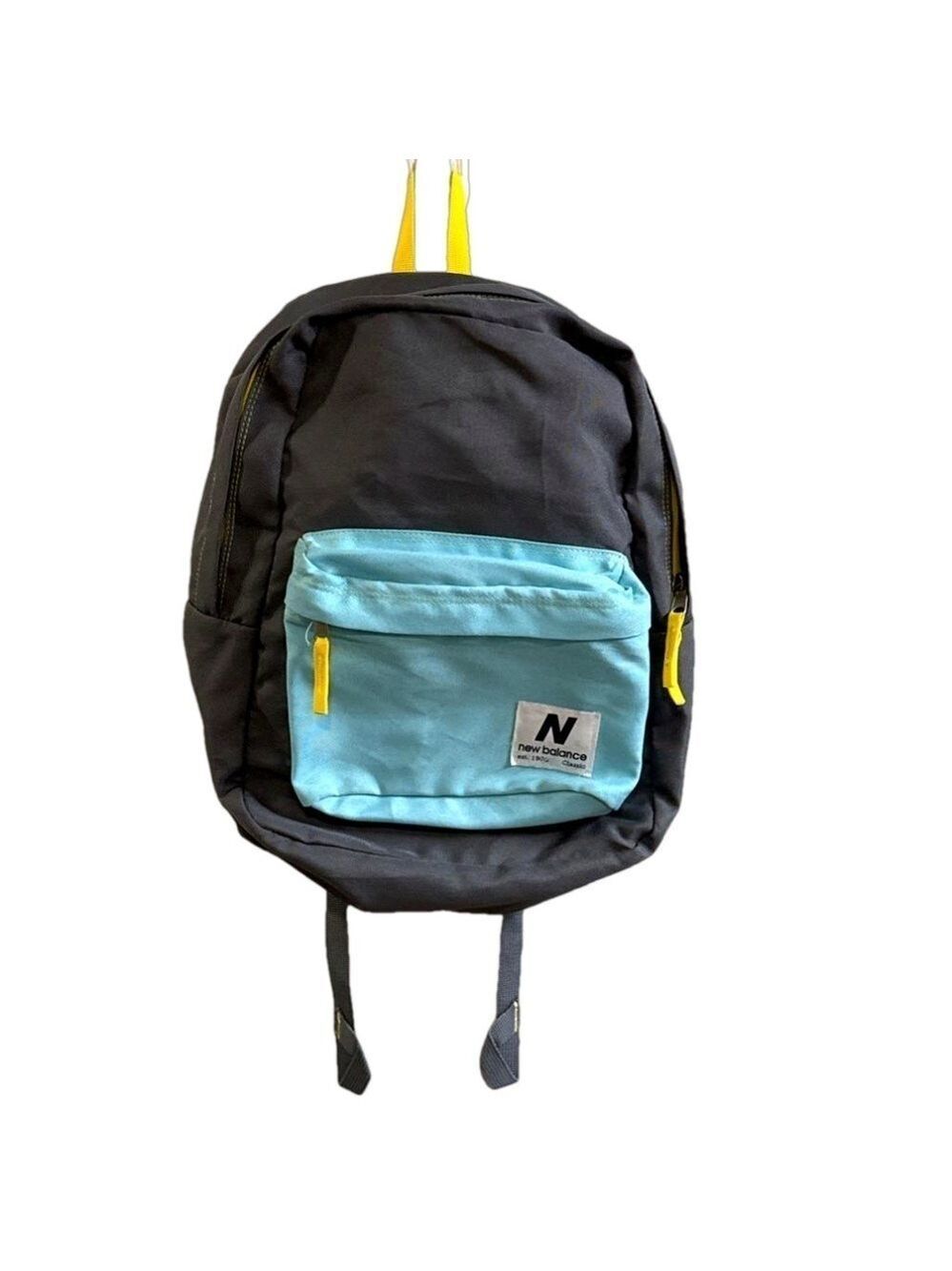 New Balance Kids Classic Gray/Blue Backpack. 16"x12"x5"
